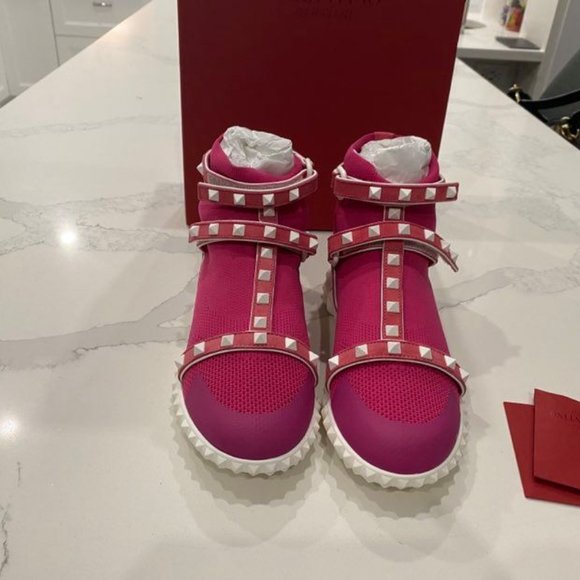 Valentino Rockstud body-tech high-top trainers ret - Picture 2 of 5